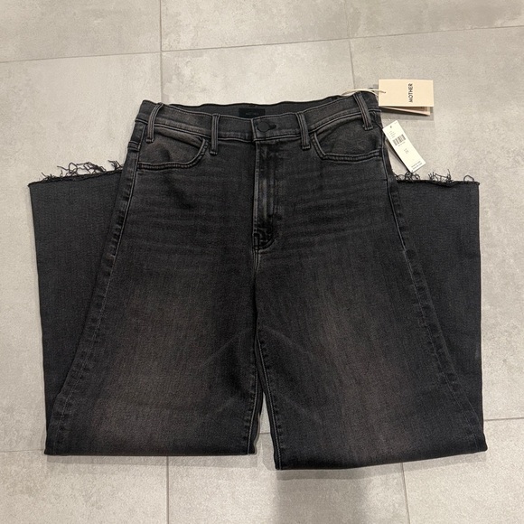 MOTHER The Hustler Roller High-Rise Wide-Leg Ankle Jeans in Call It A Night - Picture 6 of 13